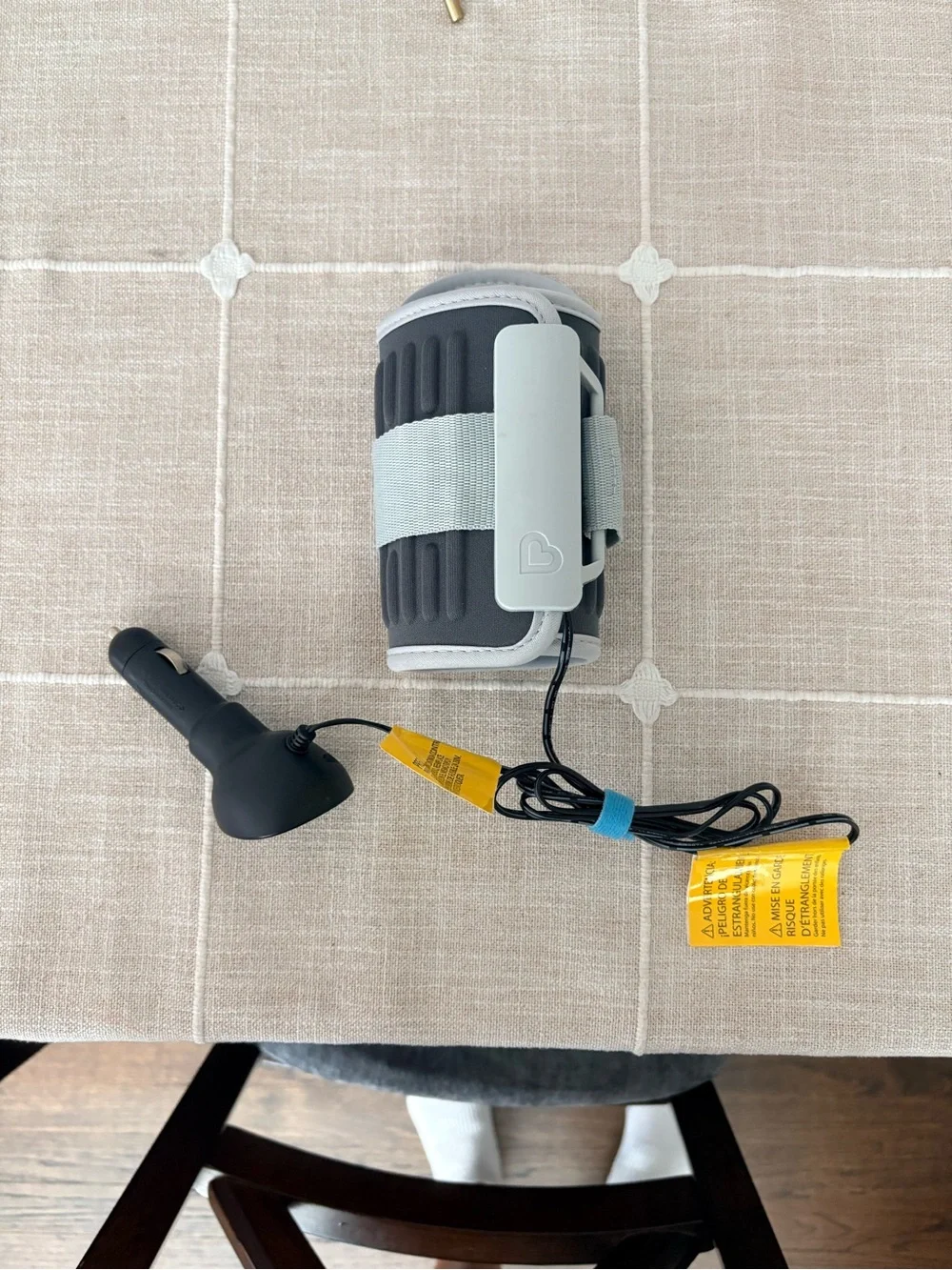 Bottle Warmer for car- Gray with Light Gray Strap